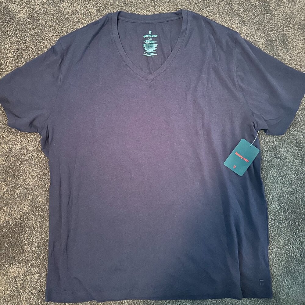 Tommy John Sleep V-Neck Short Sleeve in Navy